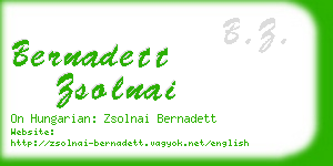 bernadett zsolnai business card